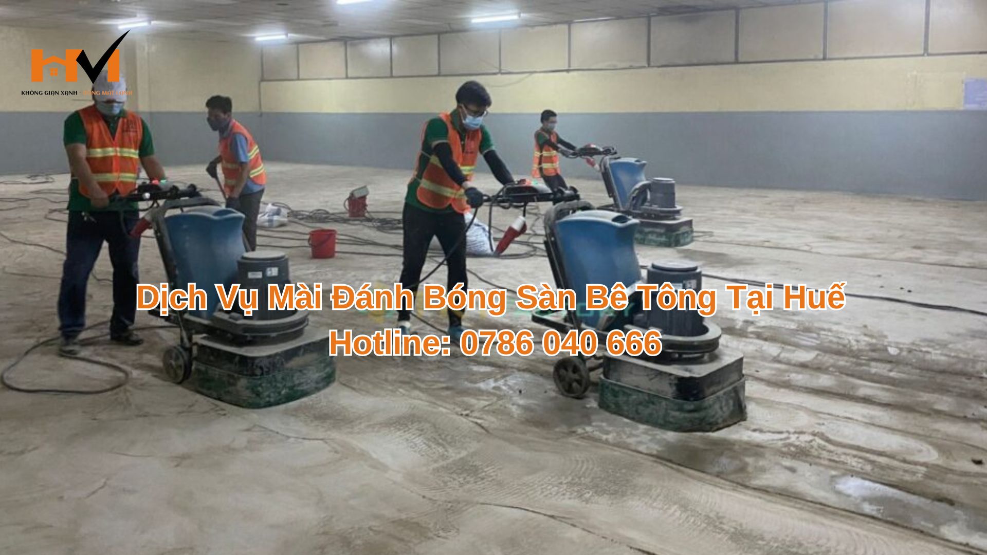 mài đánh bóng sàn bê tông tại huế