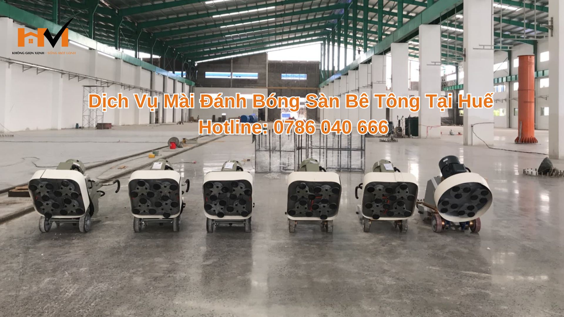 mài đánh bóng sàn bê tông tại huế